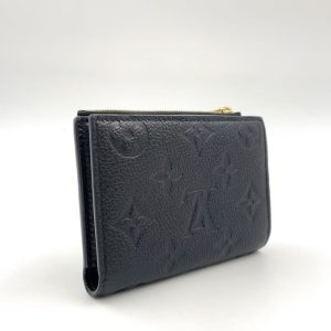 LOUIS VUITTON 二つ折り財布 アンプラント ポルトフォイユ・リサ モノグラム RFID対応 レザー ブラック 財布 ゴールド M83365