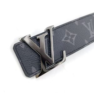 LOUIS VUITTON モノグラム リバーシブル レザー×PVC ブラック ベルト ブラック M9043