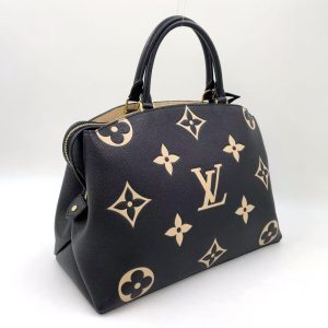LOUIS VUITTON プティ パレPM バイカラーモノグラムアンプラント バイカラーモノグラムアンプラント RFID対応 レザー ブラック×ベージュ ハンドバッグ ゴールド M58913